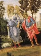 Filippino Lippi Tobias and angeln, probably oil painting on canvas